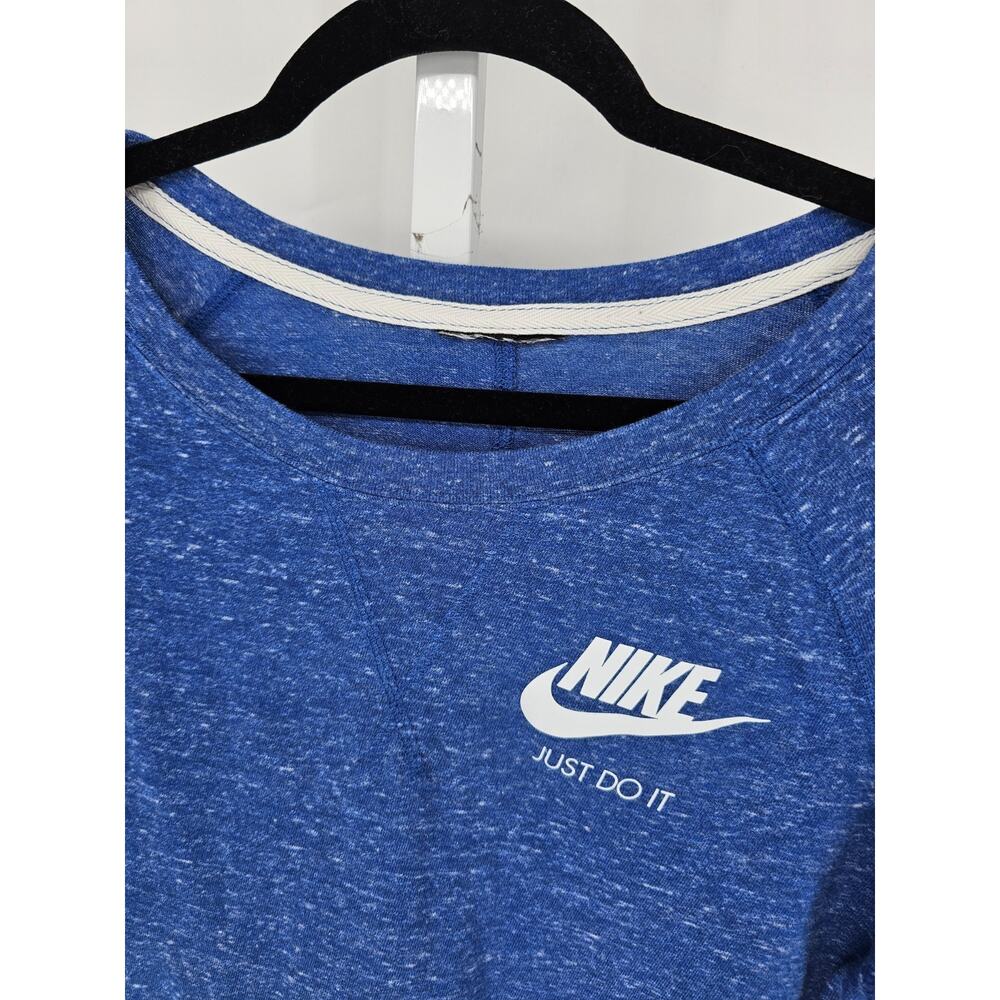 Y2K women's Nike Sz L Gym Vintage crewneck sweatshirt in blue marl - Picture 3 of 4
